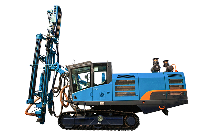 Top hammer drilling rig